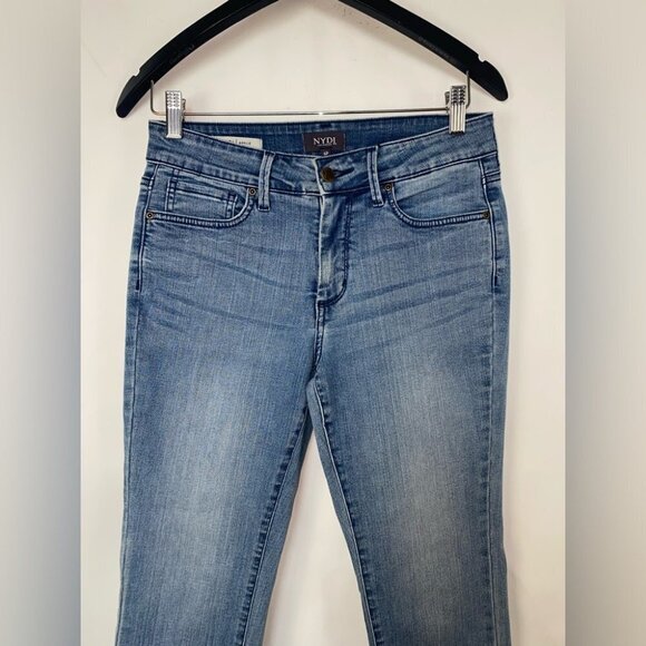 NYDJ Sheri Slim Ankle Palm Dot Embroidery HemJeans - Picture 5 of 15